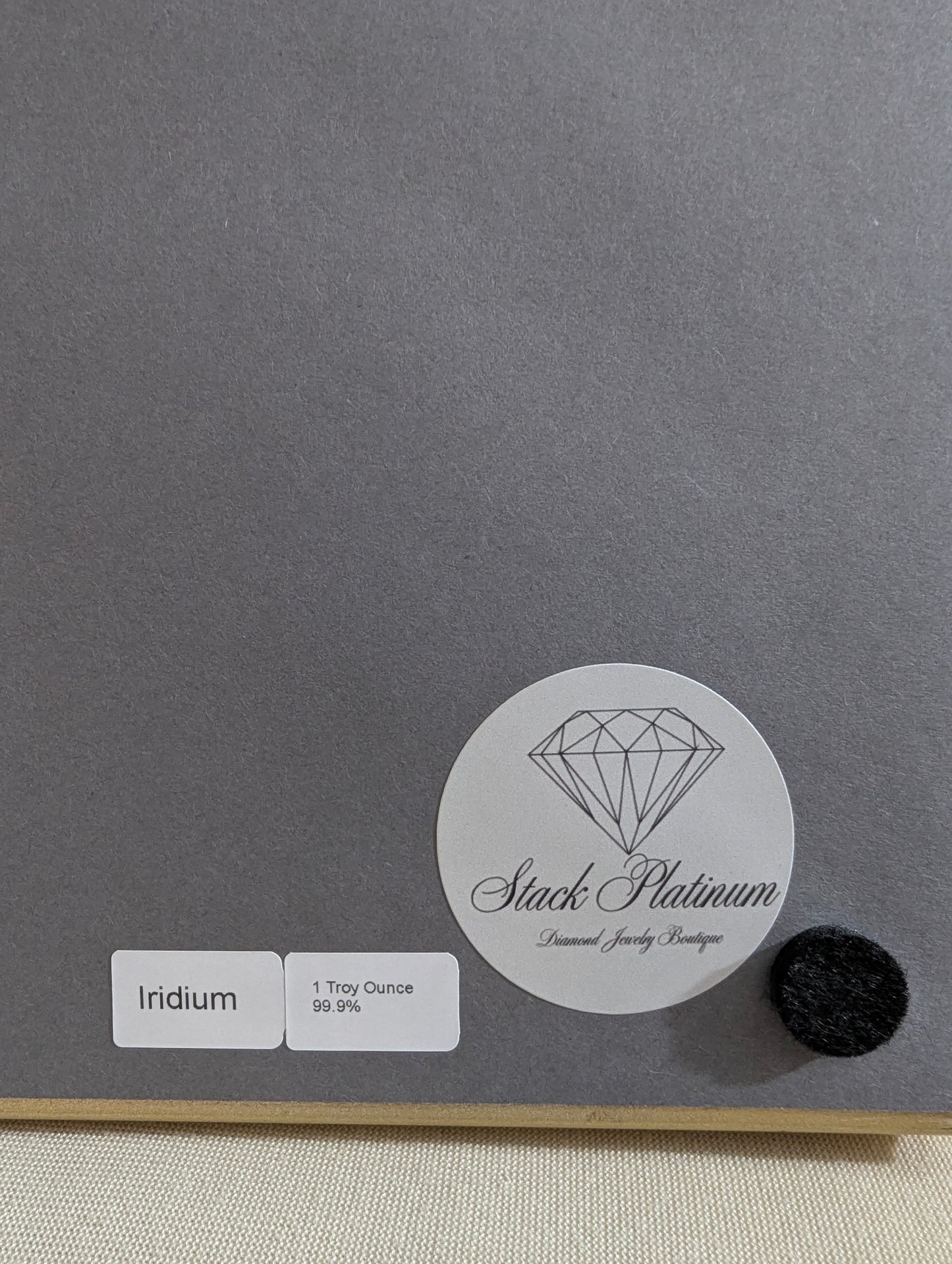 Iridium Bullion Fine Art, 1+ Troy Ounce, 99.9% Pure