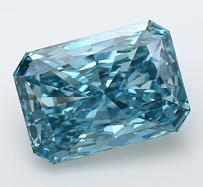 6 Ct VS1 Vivid Blue Diamond Pendant in Platinum 950