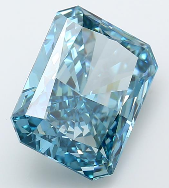 6 Ct VS1 Vivid Blue Diamond Pendant in Platinum 950