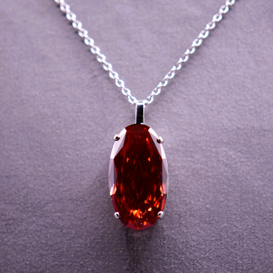 World's Largest Vivid Red Diamond, 15ct VS1 Platinum Pendant Necklace