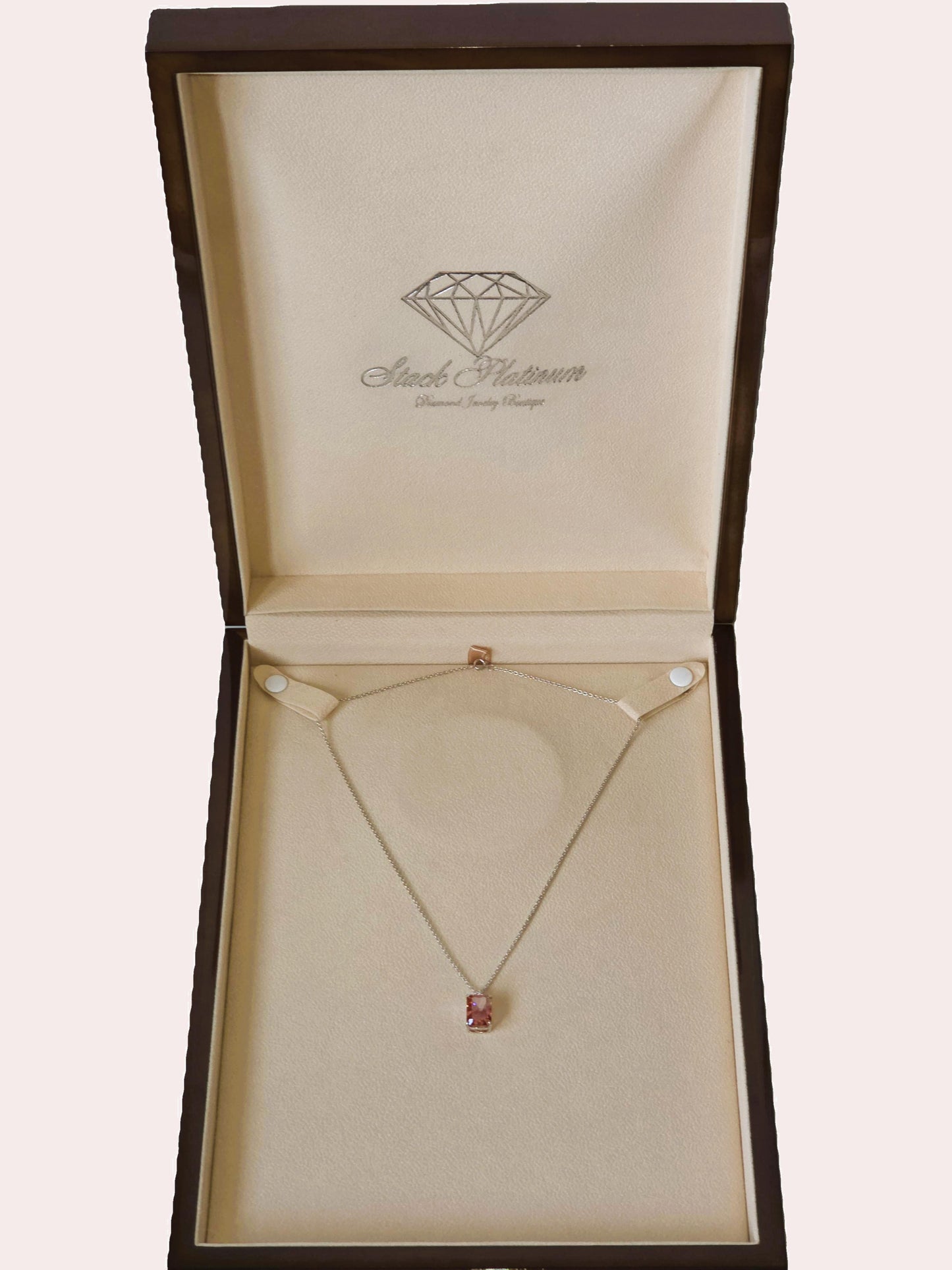 8 Ct VS1 Pink Diamond Pendant Necklace in Platinum 950