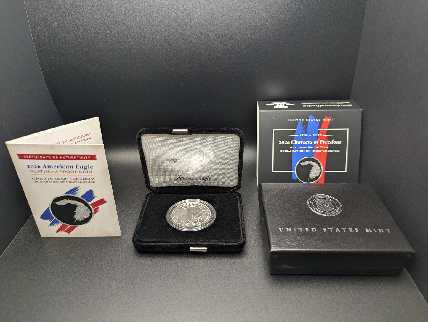 2026 Charters of Freedom Platinum Proof Coin – Declaration of Independence