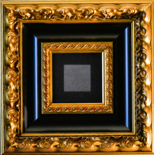 Pure Iridium Bullion Fine Art Display, 1 Kg+, 99.8% Pure, Museum Quality Gold Frame, Limited Edition
