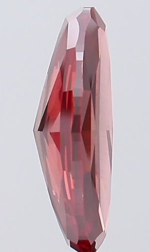 15 Ct VS1 Fancy Vivid Red Lab Grown Diamond, Platinum 950, Pendant Necklace *Rare Color of Red* 18"