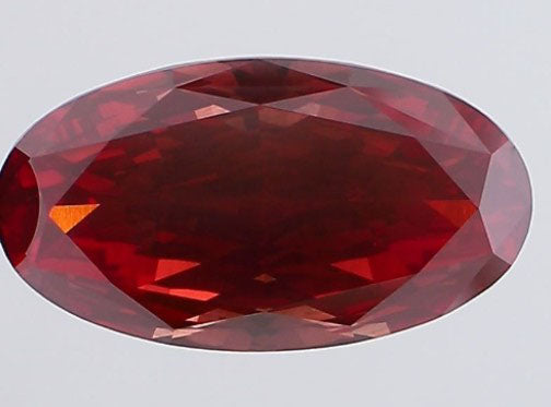 15 Ct VS1 Fancy Vivid Red Lab Grown Diamond, Platinum 950, Pendant Necklace *Rare Color of Red* 18"