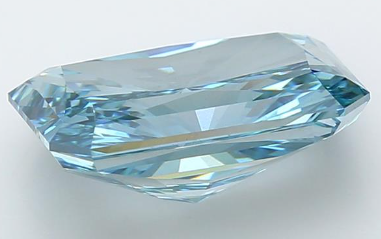 6 Ct VS1 Fancy Vivid Blue Lab Grown Diamond, Platinum 950, Pendant Necklace 18"
