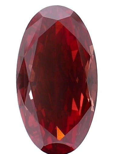 31 cttw Red Diamond, Double Halo Platinum Pendant Necklace, VS1, Lab-Grown